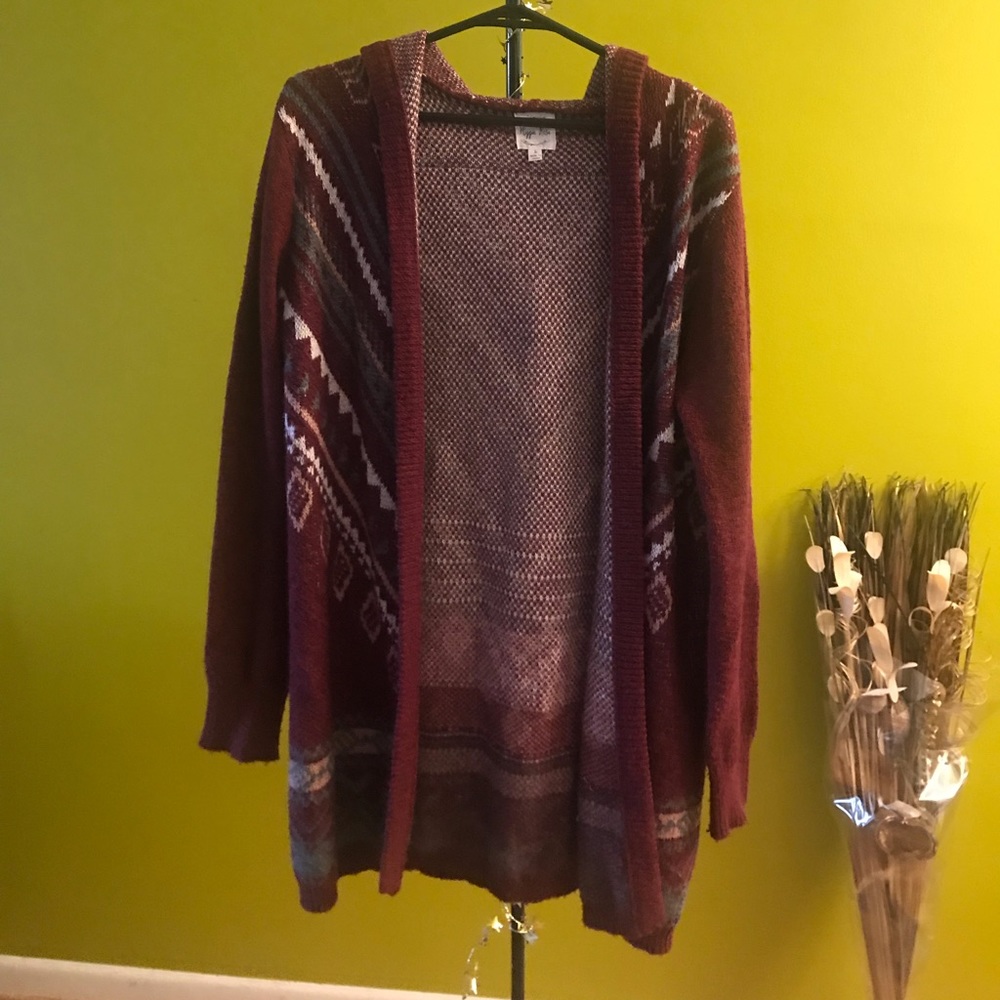 Burgundy Cardigan